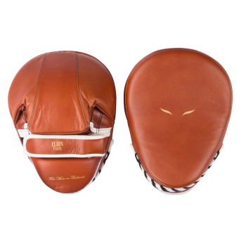 Pair of focus mitts leather ELION Paris - Brown