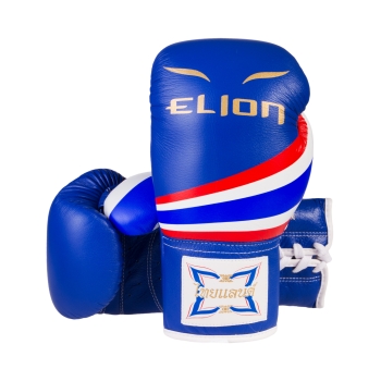 Lace boxing gloves ELION Born in Thailand - Blue