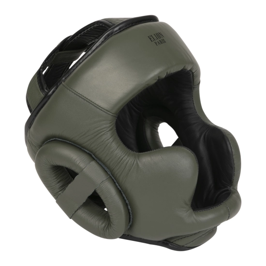 Boxing headgear ELION Paris Khaki Leather
