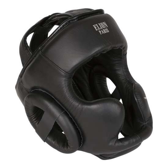 Boxing headgear ELION Paris Black Leather