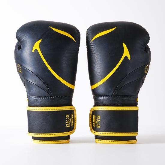 Elegant Boxing Gloves ELION Paris X SMILEY® 50th Anniversary Limited Edition Black Velcro