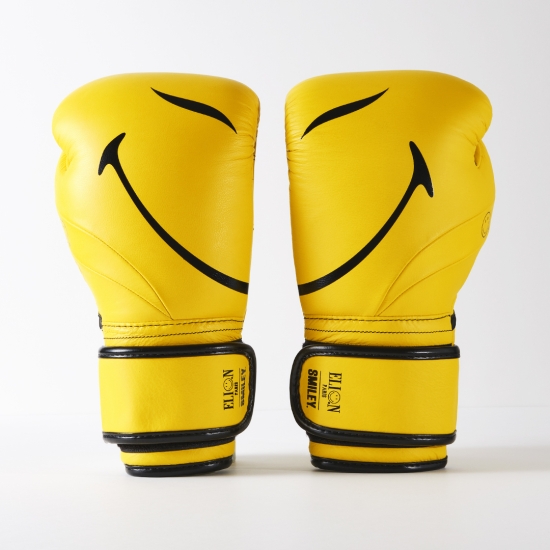 Elegant Boxing Gloves ELION Paris X SMILEY® 50th Anniversary Limited Edition Yellow Velcro