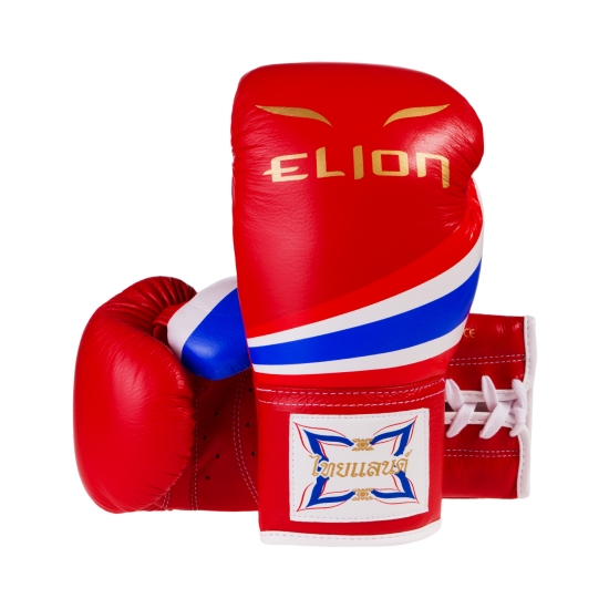 Lace boxing gloves ELION Born in Thailand - Red